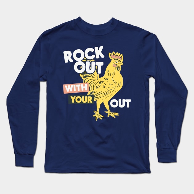 Musical Rooster Long Sleeve T-Shirt by machmigo